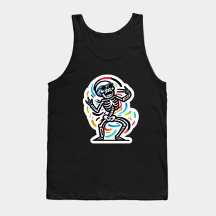 Dancing Skeleton Vibing Tank Top